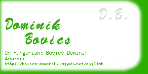 dominik bovics business card